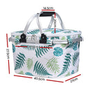 Alfresco Picnic Basket Folding Bag Insulated Hamper Food Cover Storage - RnR Galore