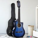 Alpha 34 Inch Classical Guitar Wooden Body Nylon String Beginner Kids Gift Blue - RnR Galore