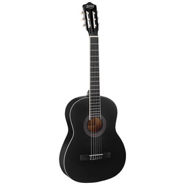 Alpha 39 Inch Classical Guitar Wooden Body Nylon String Beginner Gift Black - RnR Galore