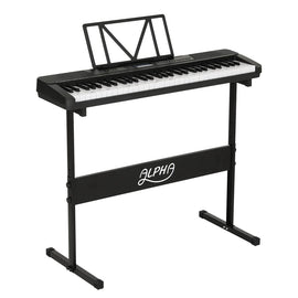 Alpha 61 Keys Electronic Piano Keyboard Digital Electric w/ Stand Touch Sensitive - RnR Galore