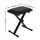 Alpha Piano Stool Adjustable Height Keyboard Seat Portable Bench Chair Black - RnR Galore
