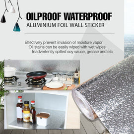 Aluminum Foil Sticker Self Adhesive Oil - proof Waterproof Kitchen Cabinet Wall(60*300cm) - RnR Galore