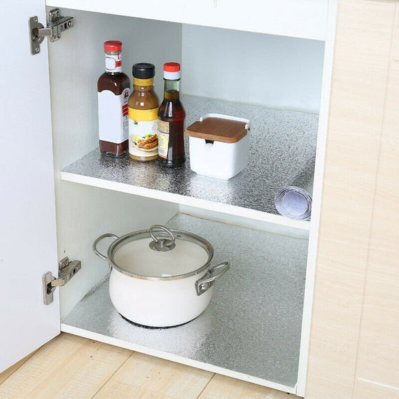 Aluminum Foil Sticker Self Adhesive Oil - proof Waterproof Kitchen Cabinet Wall(60*300cm) - RnR Galore