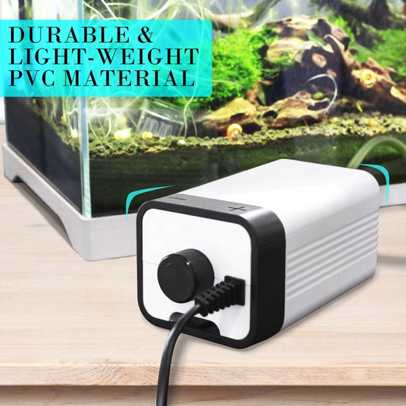 Aquarium Air Pump Oxygen Hydroponic 2 Outlet 180L/H 4W - RnR Galore