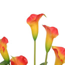 Artificial Flowering White & Orange Peace Lily / Calla Lily Plant 50cm - RnR Galore