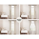 Artiss 2X 132x274cm Blockout Sheer Curtains Beige - RnR Galore