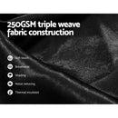 Artiss 2X Blockout Curtains Eyelet 240x230cm Black Shine - RnR Galore