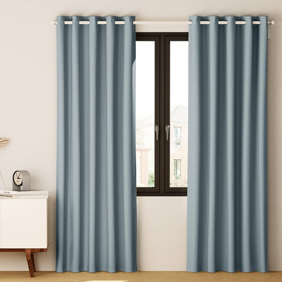 Artiss 2X Blockout Curtains Eyelet 240x230cm Grey - RnR Galore