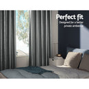 Artiss 2X Blockout Curtains Eyelet 240x230cm Grey Shine - RnR Galore