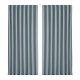 Artiss 2X Blockout Curtains Eyelet 300x230cm Grey - RnR Galore