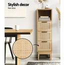 Artiss 3 Chest of Drawers with Shelf - BRIONY Oak - RnR Galore