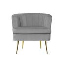 Artiss Armchair Lounge Accent Chair Armchairs Sofa Chairs Velvet Grey Couch - RnR Galore