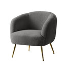 Artiss Armchair Lounge Chair Accent Chairs Arm Armchairs Sherpa Boucle Charcoal - RnR Galore