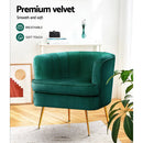 Artiss Armchair Velvet Green Norvia - RnR Galore