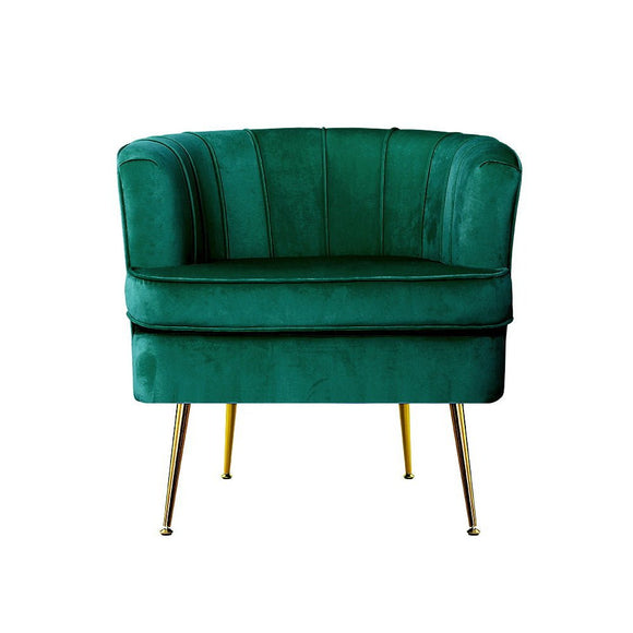 Artiss Armchair Velvet Green Norvia - RnR Galore