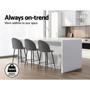 Artiss Bar Stools Kitchen Counter Barstools Sherpa Metal Chairs x2 - RnR Galore