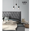 Artiss Bed Head Headboard King Size Fabric - LUCA Grey - RnR Galore