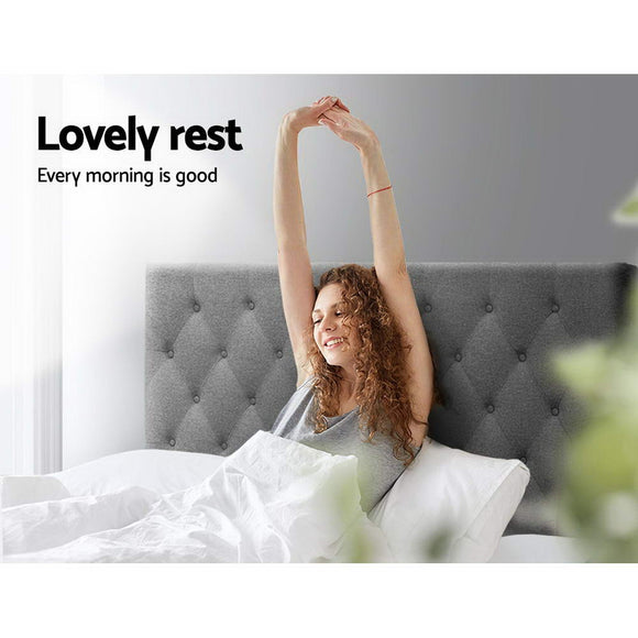 Artiss Bed Head Headboard Queen Size Fabric - CAPPI Grey - RnR Galore
