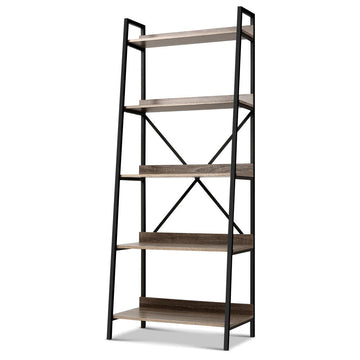 Artiss Bookshelf 5 Tiers - NOR Black and Oak - RnR Galore