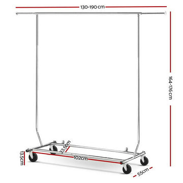 Artiss Clothes Rack Airer Rail Coat Stand Adjustable Hanger - RnR Galore