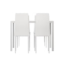 Artiss Dining Chairs and Table Dining Set 4 Chair Set Of 5 White - RnR Galore