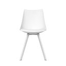 Artiss Dining Chairs Set of 2 PU Leather Plastic Metal White - RnR Galore