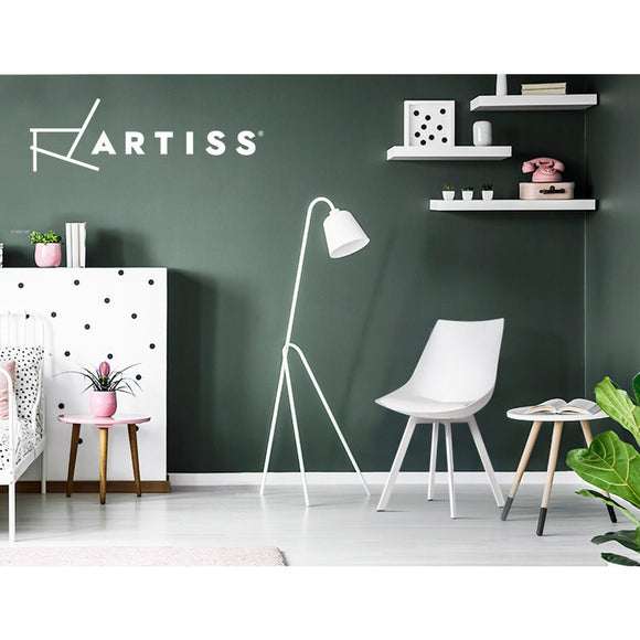 Artiss Dining Chairs Set of 2 PU Leather Plastic Metal White - RnR Galore