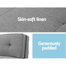 Artiss Floor Lounge Single Sofa Bed Grey Fabric - RnR Galore