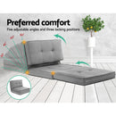 Artiss Floor Lounge Single Sofa Bed Grey Fabric - RnR Galore