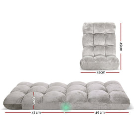 Artiss Lounge Sofa Bed Flannel Fabric Grey - RnR Galore
