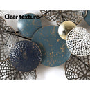 Artiss Metal Wall Art Hanging Sculpture 132cm Home Decor Leaf Circles Blue - RnR Galore