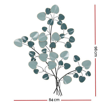 Artiss Metal Wall Art Hanging Sculpture Home Decor Leaf Tree of Life Blue - RnR Galore