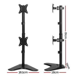 Artiss Monitor Arm Stand Dual Mount HD LED TV Bracket Holder Freestanding - RnR Galore