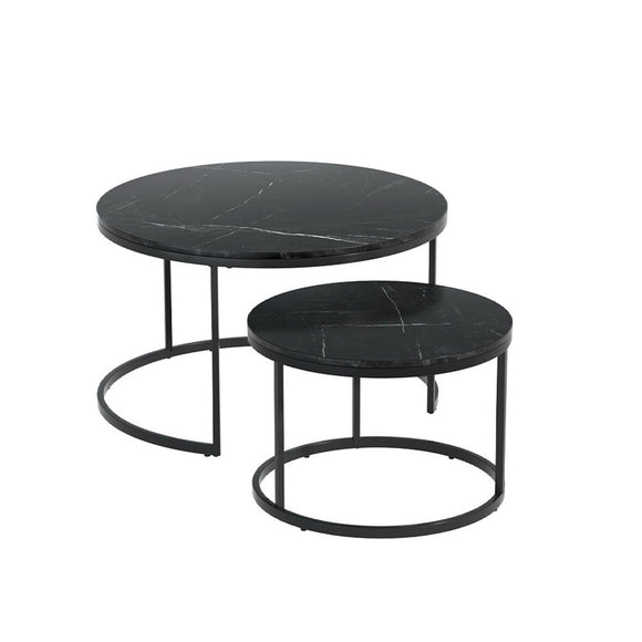 Artiss Nesting Coffee Table Set of 2 Marble Effect Tika - RnR Galore