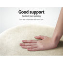 Artiss Ottoman Foot Stool Round Velvet Cream - RnR Galore
