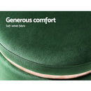 Artiss Ottoman Foot Stool Round Velvet Green - RnR Galore