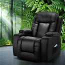 Artiss Recliner Chair Electric Heated Massage Chairs Faux Leather Cabin - RnR Galore