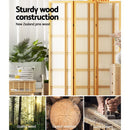 Artiss Room Divider Screen Privacy Wood Dividers Stand 3 Panel Nova Natural - RnR Galore