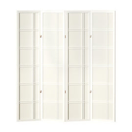 Artiss Room Divider Screen Privacy Wood Dividers Stand 4 Panel Nova White - RnR Galore