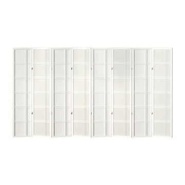 Artiss Room Divider Screen Privacy Wood Dividers Stand 8 Panel Nova White - RnR Galore