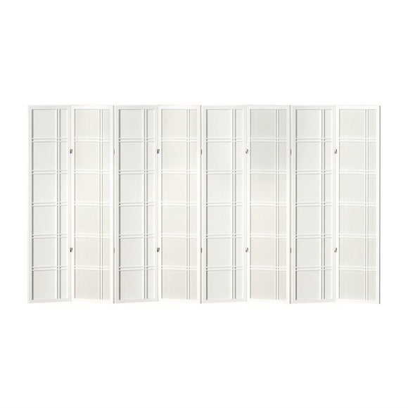 Artiss Room Divider Screen Privacy Wood Dividers Stand 8 Panel Nova White - RnR Galore