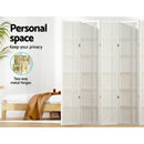 Artiss Room Divider Screen Privacy Wood Dividers Stand 8 Panel Nova White - RnR Galore