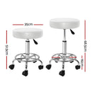 Artiss Salon Stool Round Swivel Chair White - RnR Galore
