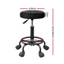 Artiss Salon Stool Round Swivel Chairs Black - RnR Galore