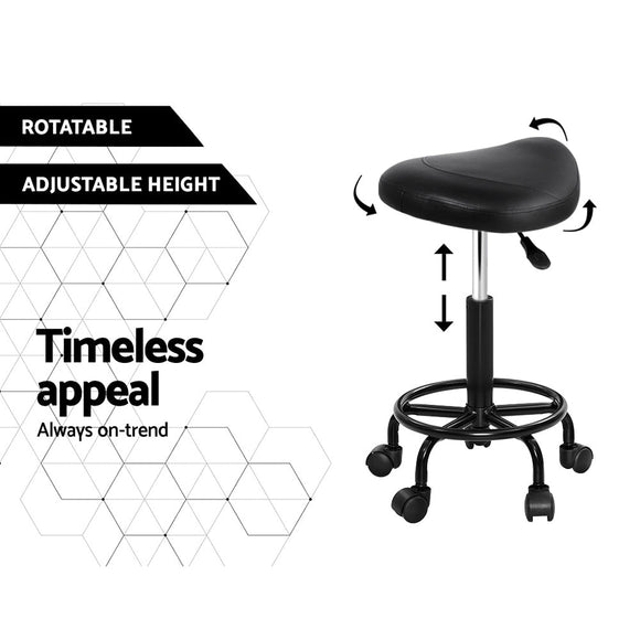 Artiss Salon Stool Saddle Swivel Chair - RnR Galore