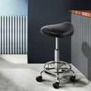Artiss Salon Stool Saddle Swivel Chair Black - RnR Galore