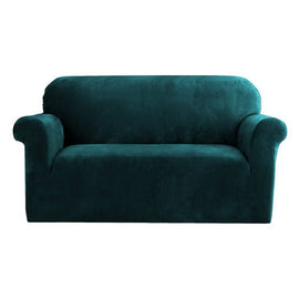 Artiss Sofa Cover Couch Covers 2 Seater Velvet Agate Green - RnR Galore