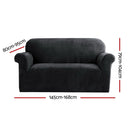 Artiss Sofa Cover Couch Covers 2 Seater Velvet Black - RnR Galore