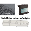 Artiss Sofa Cover Couch Covers 2 Seater Velvet Grey - RnR Galore