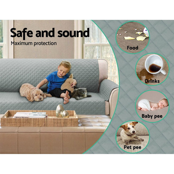 Artiss Sofa Cover Couch Covers 3 Seater 100% Water Resistant Grey - RnR Galore
